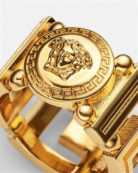 versace woman ring|Versace medusa ring women.